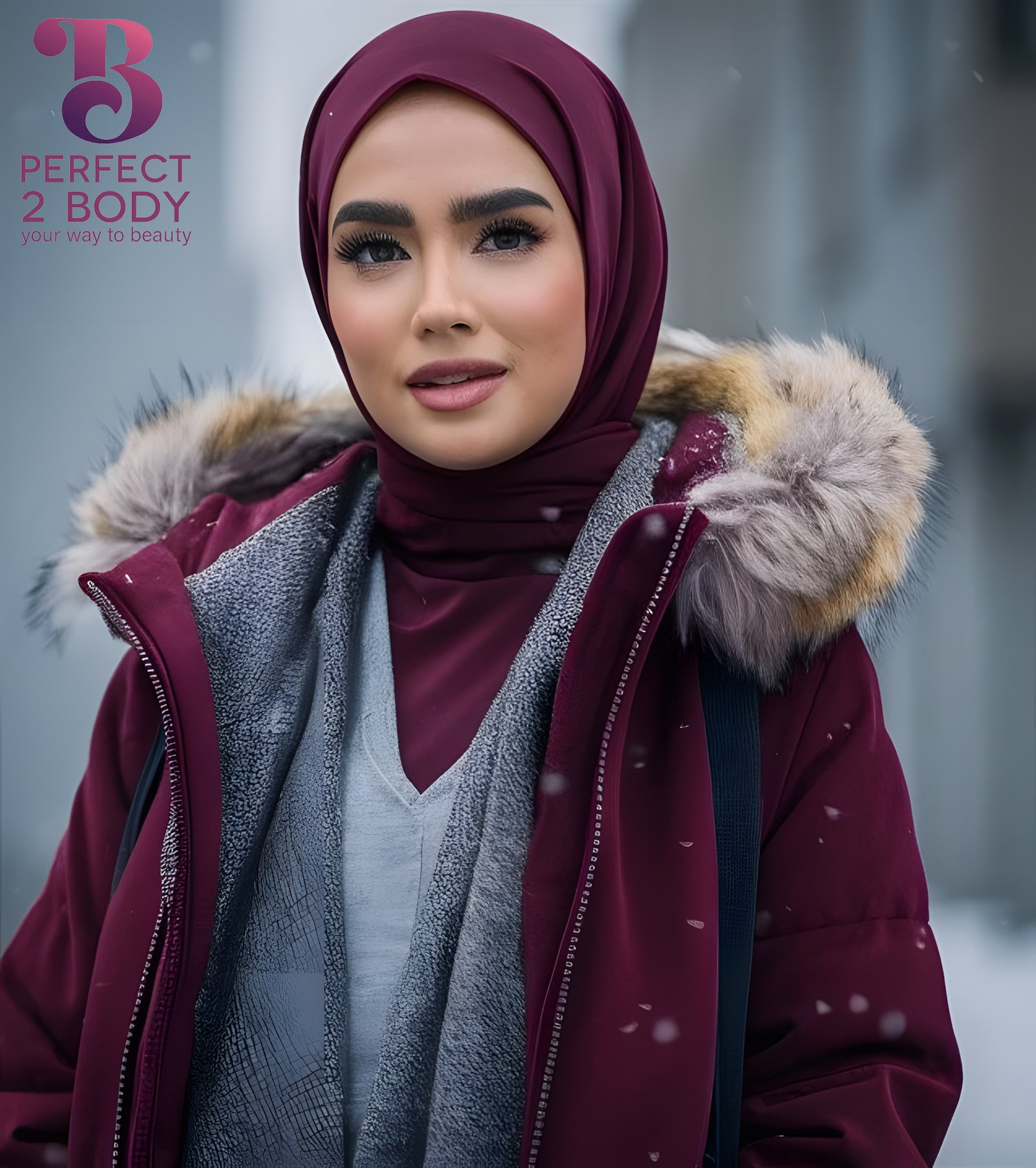 تنسيق اللون النبيتي في الملابس للمحجبات